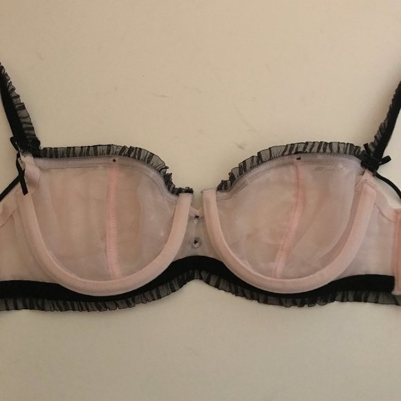 Cannelle Pink & Black Embellished Bra - Picture 3 of 7